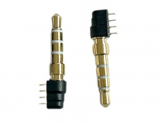 3.5四級4.5D3.0T26.0L鍍金白膠-PCB插頭